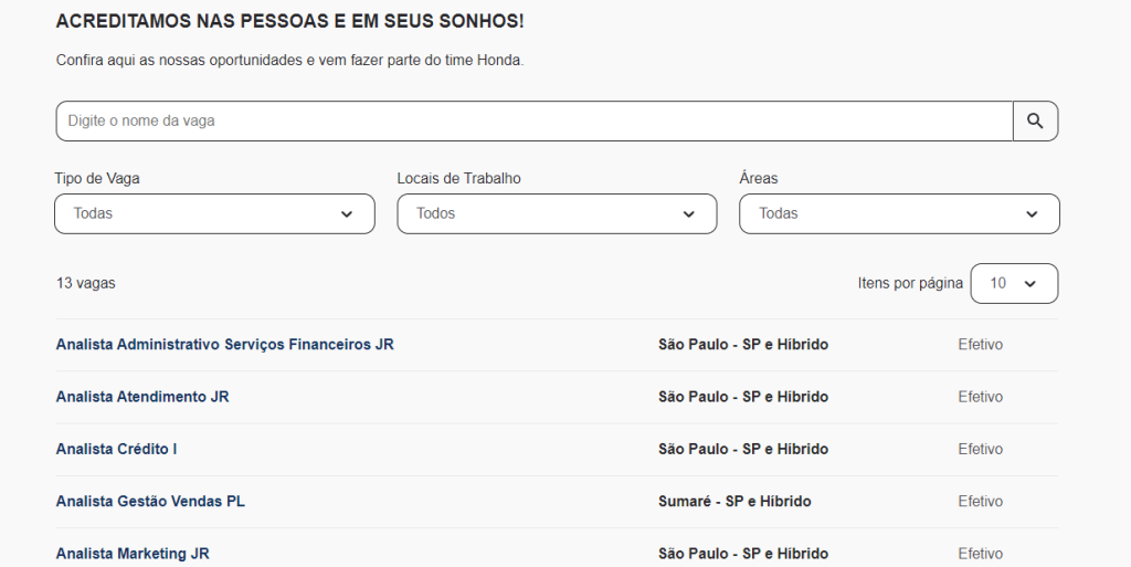 Honda Trabalhe Conosco: como enviar currículo para vagas abertas